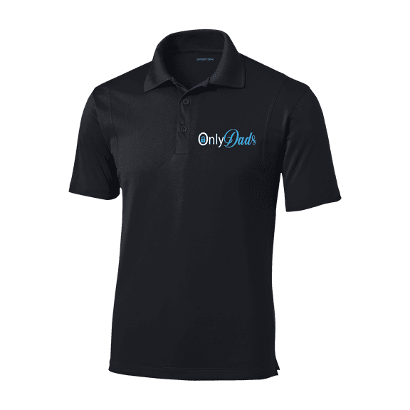 Trenz Shirt Company Men’s Embroidered Golf Polo – Only Dads Design, Father’s Day Shirt-Black-X-Large