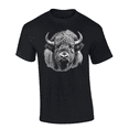 thumbnail image 1 of Trenz Shirt Company Men’s Graphic Short Sleeve T-Shirt - Bison Portrait Design-Black-xxxl, 1 of 1