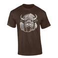 thumbnail image 1 of Trenz Shirt Company Men’s Graphic Short Sleeve T-Shirt - Bison Portrait Design-Brown-xxxl, 1 of 1
