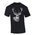 thumbnail image 1 of Trenz Shirt Company Men’s Graphic Short Sleeve T-Shirt - Deer Portrait Design-Black-medium, 1 of 1