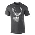thumbnail image 1 of Trenz Shirt Company Men’s Graphic Short Sleeve T-Shirt - Deer Portrait Design-Heather Grey-large, 1 of 1
