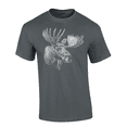 thumbnail image 1 of Trenz Shirt Company Men’s Graphic Short Sleeve T-Shirt - Moose Portrait Design-Charcoal-5xl, 1 of 1