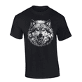 thumbnail image 1 of Trenz Shirt Company Men’s Graphic Short Sleeve T-Shirt - Snarling Wolf Design-Black-xxxl, 1 of 1
