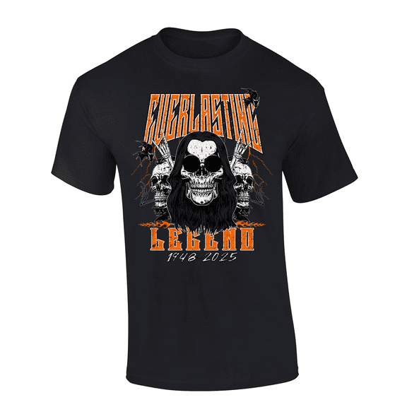 Trenz Shirt Company Men's Graphic T-Shirt - 1948-2025, Everlasting Legend Skulls Design-Black-xxxl