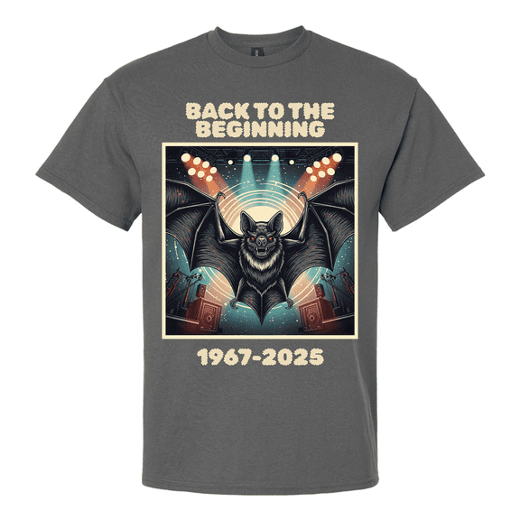 Trenz Shirt Company Men's Graphic T-Shirt - 1967-2025, Back To The Beginning Bat Design-Charcoal-5xl