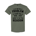 thumbnail image 1 of Trenz Shirt Company Men's Graphic T-Shirt - If I'm The Problem, Then You Must Be The Reason Bull Skull Design-Heather Military Green-medium, 1 of 1