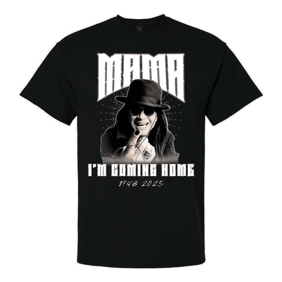Trenz Shirt Company Men's Graphic T-Shirt - Mama I'm Coming Home, Rock Legend, Rest In Peace-Black-4xl