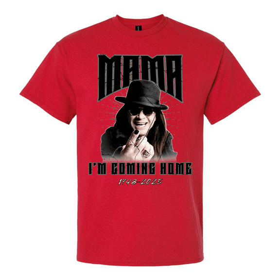 Trenz Shirt Company Men's Graphic T-Shirt - Mama I'm Coming Home, Rock Legend, Rest In Peace-Red-xl