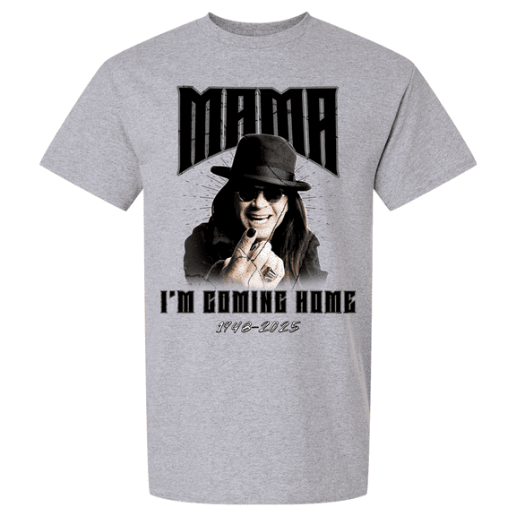 Trenz Shirt Company Men's Graphic T-Shirt - Mama I'm Coming Home, Rock Legend, Rest In Peace-Sports Grey-xl