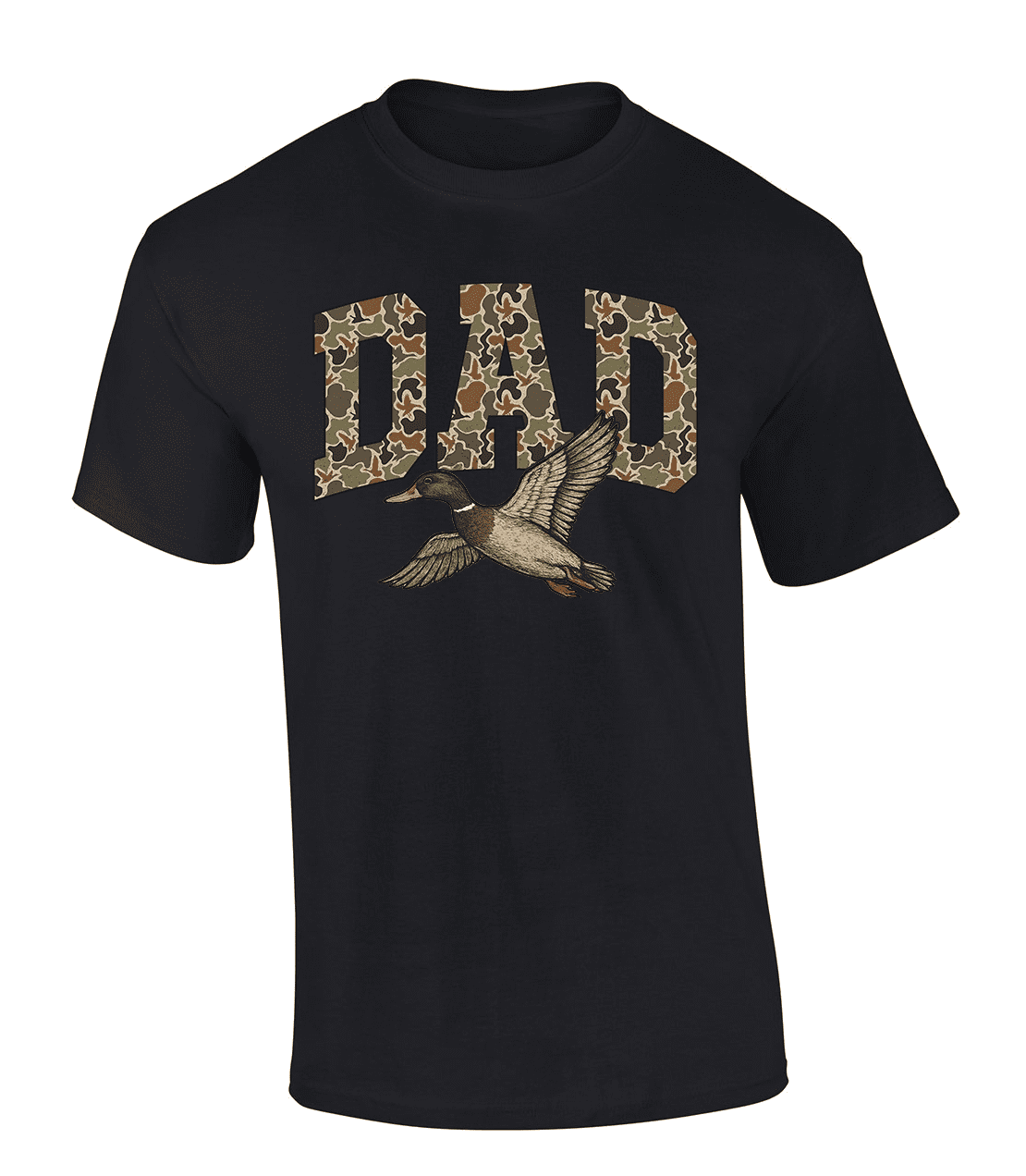 Trenz Shirt Company Men’s Hunting Camo Shirt – Patriotic Father’s Day Gift Tee for Dad, Outdoor Graphic Hunting Shirt , Black-6X-Large