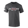 thumbnail image 1 of Trenz Shirt Company Men’s USA Flag Filled Jesus Saves USA Flag John 3:16 Short Sleeve T-Shirt, Heather Grey-4X-Large, 1 of 1