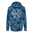 thumbnail image 1 of Trenz Shirt Company Mens Christian Iron Sharpens Iron Stronger Together Proverbs 27:17 Tie-Dye Hoodie-Navy-large, 1 of 1