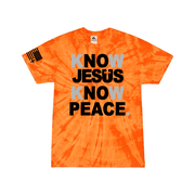 Trenz Shirt Company Mens Christian Know Jesus Know Peace Short Sleeve T-Shirt Graphic Tee-Spider Orange-medium