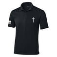 thumbnail image 1 of Trenz Shirt Company Mens Christian Polo Embroidered Cross Golf Polo-Black-4xl, 1 of 1