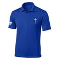 thumbnail image 1 of Trenz Shirt Company Mens Christian Polo Embroidered Cross Golf Polo-True Royal-4xl, 1 of 1