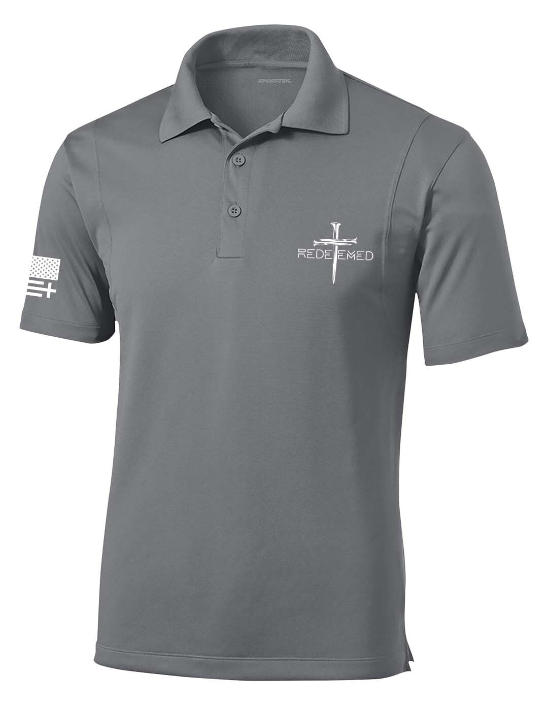 Trenz Shirt Company Mens Christian Polo Embroidered Redeemed Nail