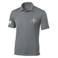 thumbnail image 1 of Trenz Shirt Company Mens Christian Polo Embroidered Redeemed Nail Cross Golf Polo-Grey Concrete-xl, 1 of 1