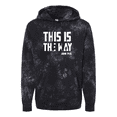 thumbnail image 1 of Trenz Shirt Company Mens Christian Shirt This is The Way John 14:6 Scripture Tie-Dye Hoodie-Black-large, 1 of 1