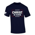 thumbnail image 1 of Trenz Shirt Company Mens Christian Tshirt Christ Is King Patriotic Short Sleeve T-shirt Graphic Tee-Navy-4xl, 1 of 1