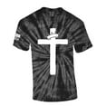 thumbnail image 1 of Trenz Shirt Company Mens Christian Tshirt Cross With Crown Jesus Short Sleeve T-shirt-Black Tie Dye-medium, 1 of 1