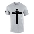 thumbnail image 1 of Trenz Shirt Company Mens Christian Tshirt Cross With Crown Jesus Short Sleeve T-shirt-Sports Grey-xl, 1 of 1