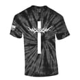 thumbnail image 1 of Trenz Shirt Company Mens Christian Tshirt Cross With Crown of Thorns Jesus Short Sleeve T-shirt-Black Tie Dye-xxxl, 1 of 1