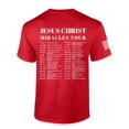 thumbnail image 1 of Trenz Shirt Company Mens Christian Tshirt Jesus Miracles World Tour Scripture Short Sleeve T-shirt Faith Tee-Red-xxl, 1 of 1
