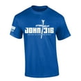 thumbnail image 1 of Trenz Shirt Company Mens Christian Tshirt John 3:16 For God So Loved The World Nail Cross Jesus Short Sleeve T-shirt Faith Tee-Royal-medium, 1 of 1