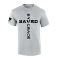 thumbnail image 1 of Trenz Shirt Company Mens Christian Tshirt Saved By Grace Cross Jesus Short Sleeve T-shirt Faith Tee-Sports Grey-large, 1 of 1