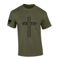 thumbnail image 1 of Trenz Shirt Company Mens Christian Tshirt Simple Faith Cross Jesus Christ Short Sleeve T-shirt Faith Tee-Military-4xl, 1 of 1