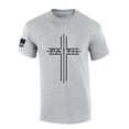 thumbnail image 1 of Trenz Shirt Company Mens Christian Tshirt Simple Faith Cross Jesus Christ Short Sleeve T-shirt Faith Tee-Sports Grey-xxxl, 1 of 1