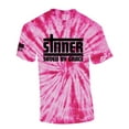 thumbnail image 1 of Trenz Shirt Company Mens Christian Tshirt Sinner Saved By Grace Jesus Short Sleeve T-shirt-Pink Tie Dye-small, 1 of 1
