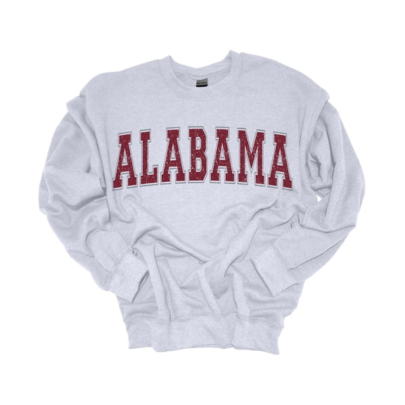 Trenz Shirt Company Mens College Football Varsity Team Name Crewneck Sweatshirt-Alabama-3X-Large