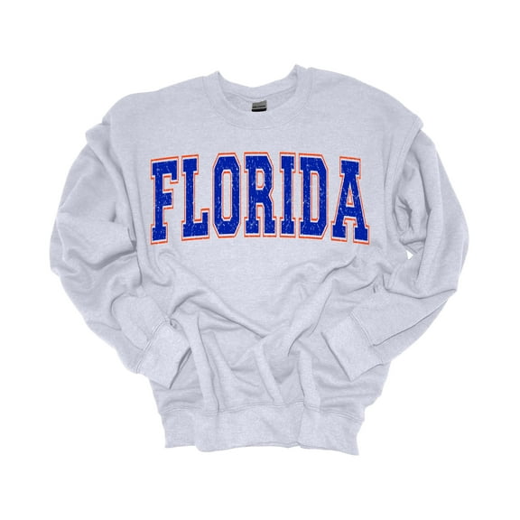 Trenz Shirt Company Mens College Football Varsity Team Name Crewneck Sweatshirt-Florida-X-Large