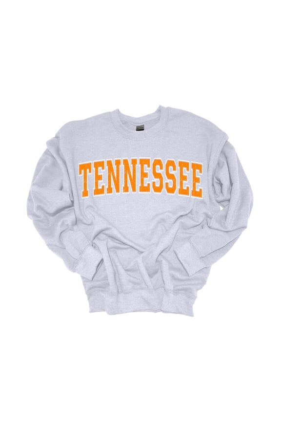Mens College Football Varsity Team Name Crewneck Sweatshirt-Tennessee-Large