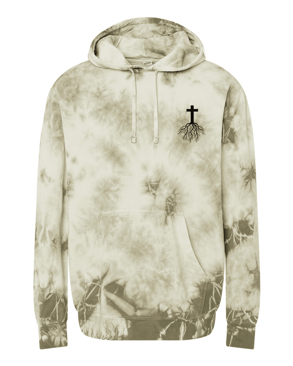 Trenz Shirt Company Mens Cross Root Crest Christian Tie-Dye Hoodie ...