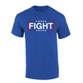 thumbnail image 1 of Trenz Shirt Company Mens FIGHT with Box & Stars Outline Short Sleeve T-Shirt-Antique Royal-Large, 1 of 1