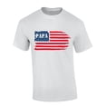 thumbnail image 1 of Trenz Shirt Company Mens Fathers Day Papa Flag Short Sleeve T-shirt-White-large, 1 of 1
