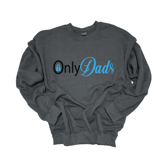 Trenz Shirt Company Mens Fathers Day Tshirt Only Dads Funny Onlydads Long-Sleeve Crewneck Sweatshirt-Dark Heather-xxxl