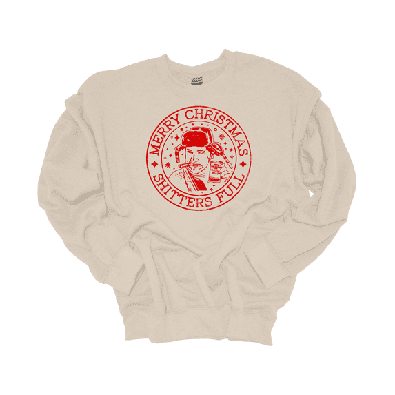 Trenz Shirt Company Mens Funny Shitter's Full Cigar Parody Circle Crewneck Sweatshirt-Sand-Large