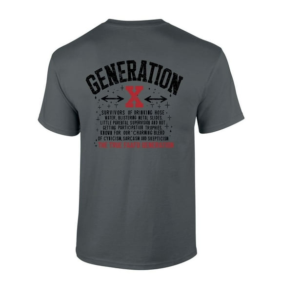 Trenz Shirt Company Mens Gen X Tshirt Generation X The FAAFO Generation Funny Short Sleeve T-shirt-Charcoal-4xl