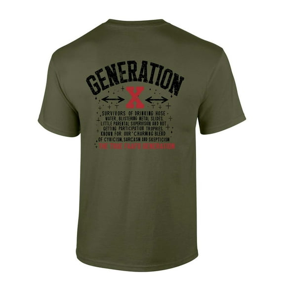 Trenz Shirt Company Mens Gen X Tshirt Generation X The FAAFO Generation Funny Short Sleeve T-shirt-Military Green-xxxl