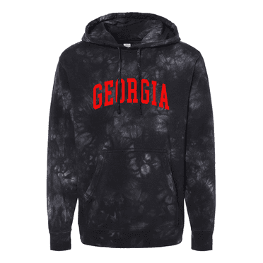 Trenz Shirt Company Mens Georgia College Football Tie-Dye Hoodie-Black-large