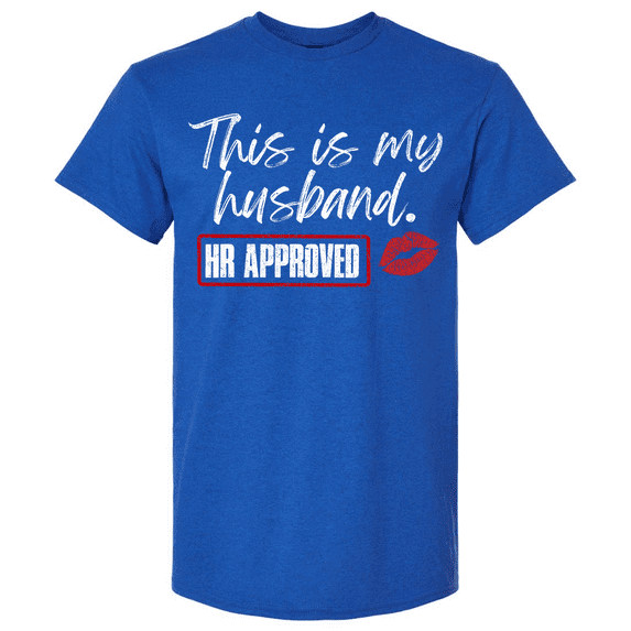 Trenz Shirt Company Mens Graphic Short Sleeve T-Shirt - This Is My Husband, HR Approved Design-Antique Royal-5xl