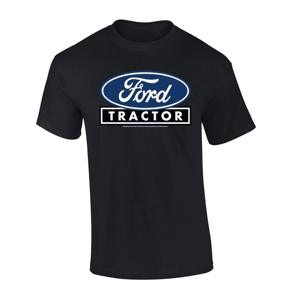 Trenz Shirt Company Mens Graphic T-Shirt - Distressed Ford Oval Tractor Design, Blue-Black-xl
