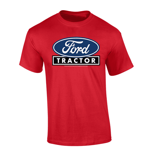 Trenz Shirt Company Mens Graphic T-Shirt - Distressed Ford Oval Tractor Design, Blue-Red-xl