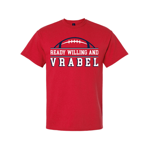 Trenz Shirt Company Mens Graphic T-Shirt - Ready, Willing, and Vrabel Football Design-Red-5xl