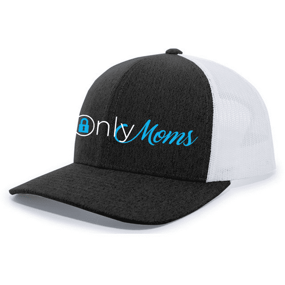 Trenz Shirt Company Mens Humorous Only Moms Mesh Back Trucker Hat-Black Heather/White