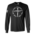 thumbnail image 1 of Trenz Shirt Company Mens Jesus The Way The Truth The Life John 14:6 Scripture Nail Cross Long Sleeve T-Shirt-Black-5X-Large, 1 of 1