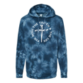 thumbnail image 1 of Trenz Shirt Company Mens Jesus The Way The Truth The Life John 14:6 Scripture Nail Cross Tie-Dye Hoodie -Navy-small, 1 of 1
